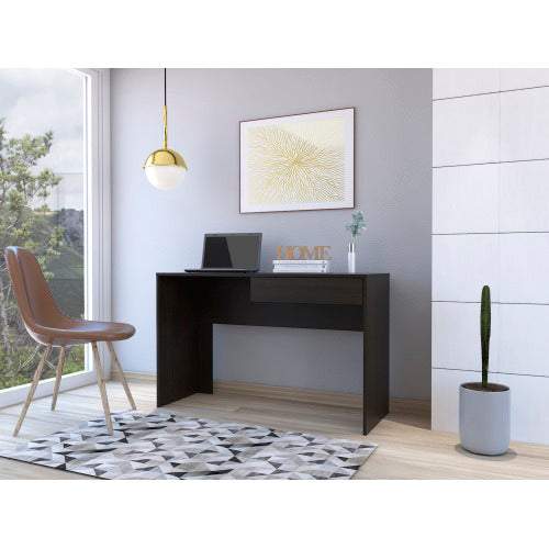 Writing Computer Desk - One Drawer - 47.3" Wide Top - Black