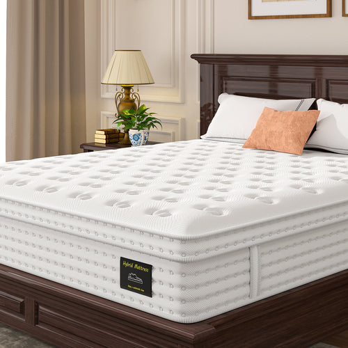 12" Full Hybrid Mattress Memory Foam Pocket Springs Pressure Relief