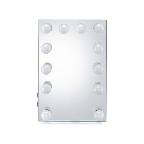 Hollywood Accent Mirror - Contemporary - White Finish - 16" x 23"