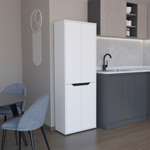 Herrin 4-Door Kitchen Pantry Storage Cabinet 5 Shelves
