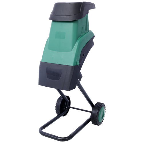 15 Amp Electric Wood Chipper Shredder with Wheels and Bag