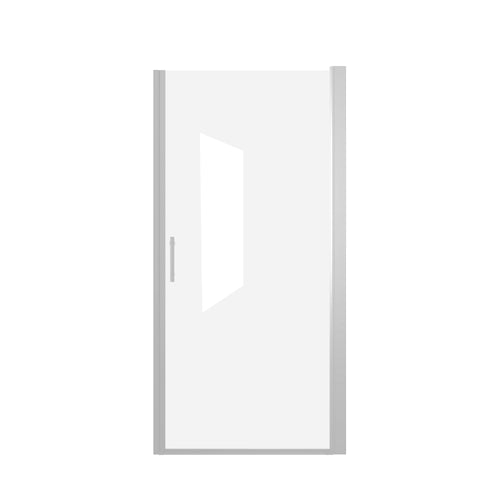32x72 Chrome Aluminum Pivot Shower Door 6mm Tempered Glass