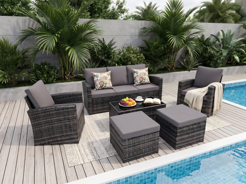 PE Rattan Outdoor Patio Furniture Sofa Set