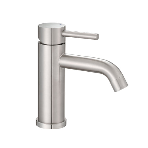 Brushed Nickel Waterfall Bathroom Sink Faucet Single Handle
