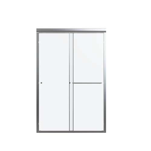 Semi-Frameless Double Sliding Shower Door 44-48"W x 72"H Chrome