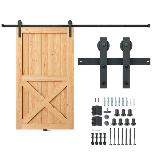 8ft Sliding Barn Door Hardware Kit 330lbs Heavy Duty Track