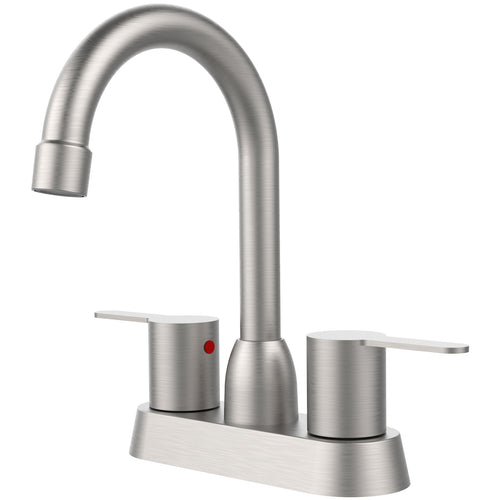 2 Handle Brushed Nickel Centerset RV Bathroom Sink Faucet