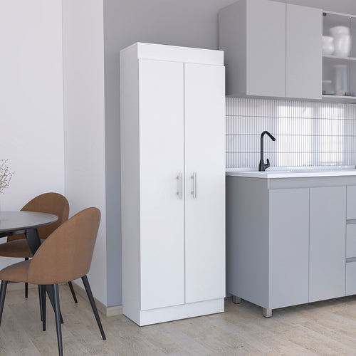 Nepal Pantry Cabinet 2-Door Space-Efficient Multiple Shelves