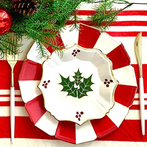 Candy Cane Christmas Party Set, Serves 8, 24 Pieces