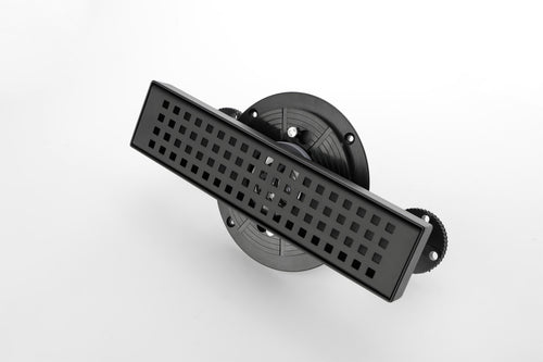 12" Linear Shower Drain Quadrato Grate Stainless Steel Hair Strainer