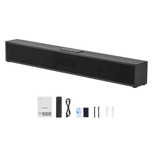 24" Soundbar 80W Bluetooth AUX Remote Control Home Theater