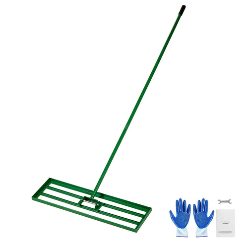 36" x 10" Heavy Duty Lawn Leveling Rake with 78" Steel Handle