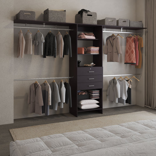 Engineered Wood Dresser Black 118"