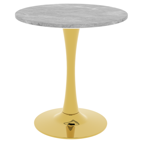 Gold Mid-Century Modern Marble Coffee Table 27.6