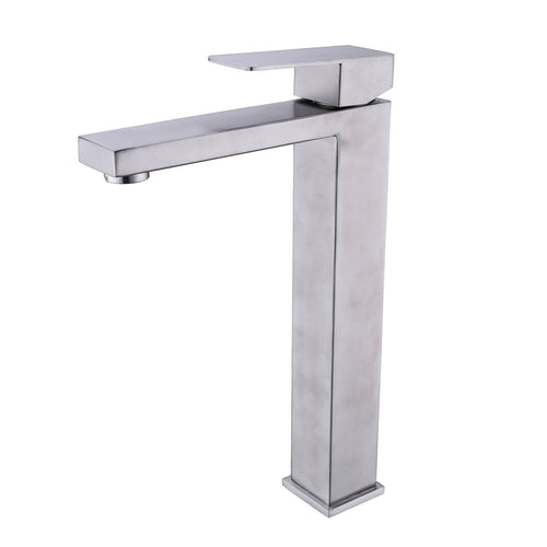 Brushed Nickel Single Handle Bathroom Sink Vanity Faucet