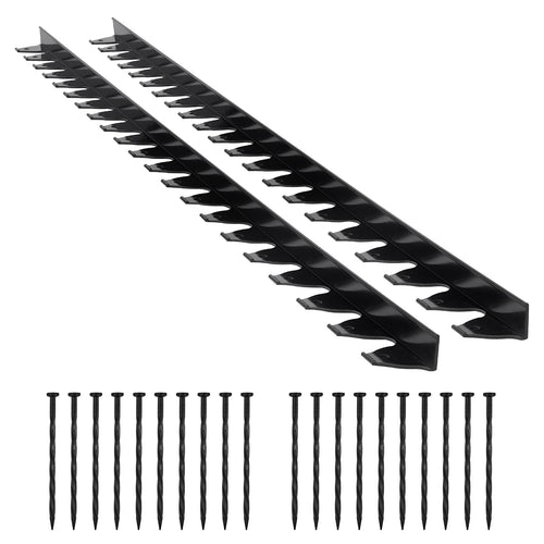 Plastic Garden Edging Border 10 Pcs 6 ft x 1.6 in No Dig