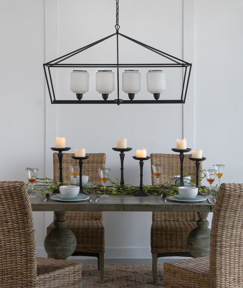 Industrial Iron Chandelier Hanging Light Fixture Kitchen Dining