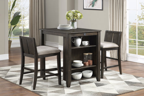 Wood Bar Table Set Cherry