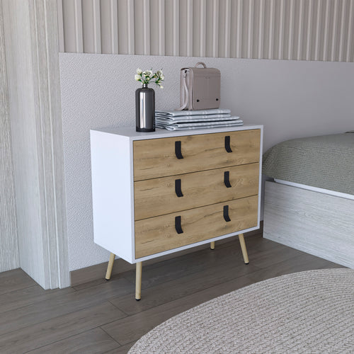 Modern 3-Drawer Dresser with Handles