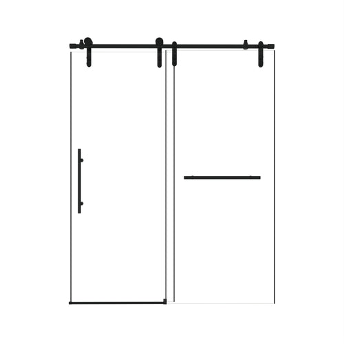 Frameless Sliding Shower Door 56-60" x 76" 8mm Tempered Glass