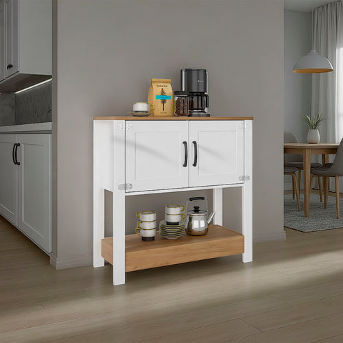 Carajillo Coffee Station Console Table with Cabinet