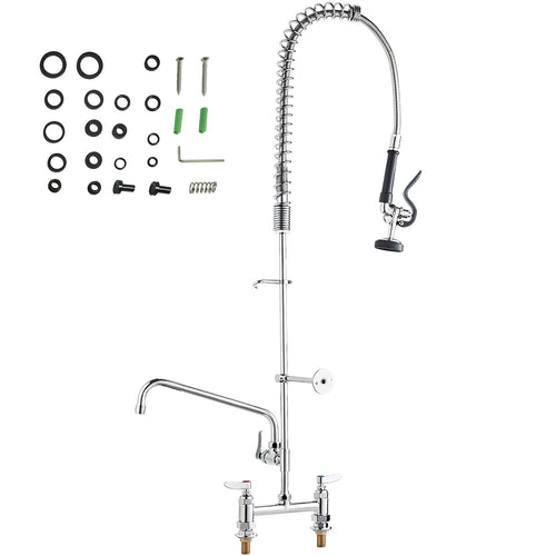Commercial Pre-Rinse Kitchen Faucet 44" Brass Deck Mount