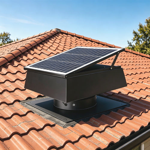12" Solar Roof Vent Fan 40W Dual Power 1200 CFM Attic