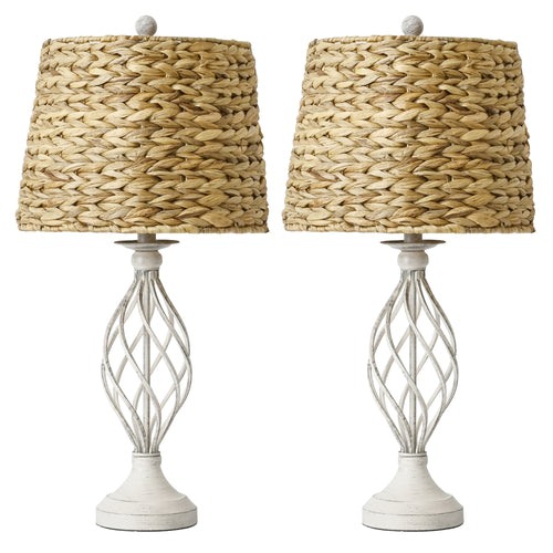 26" Table Lamps Set of 2 with Lampshade and Rotary Switch