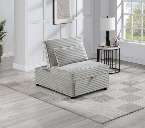 Ash Plush Tufted Convertible Sleeper Sofa Chair Corduroy