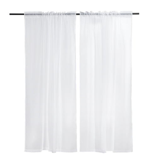Sheer Curtains 42"W x 84"L 2 Panel Rod Pocket Polyester