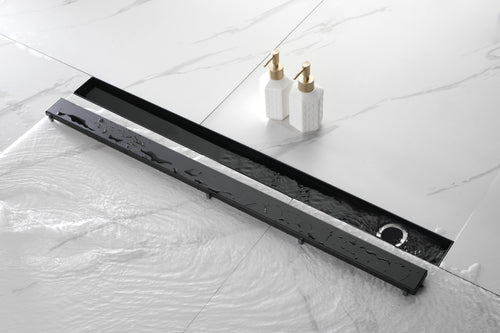 36" Linear Shower Drain, 304 Stainless Steel, Reversible Tile Insert