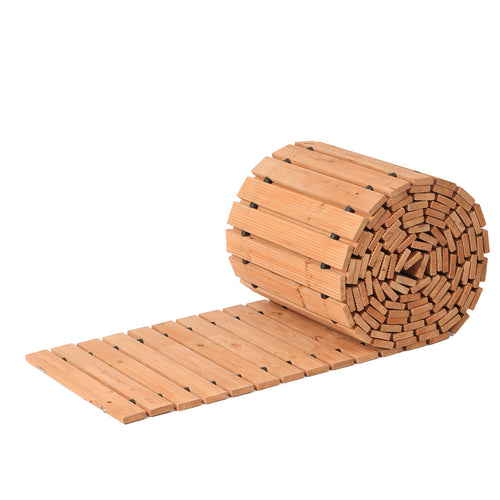 16 ft x 17 in Wooden Garden Pathway Roll Out Walkway