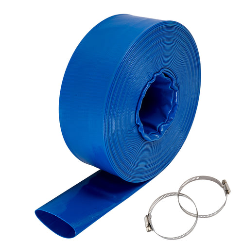 Discharge Hose, 4\" x 105\', PVC Lay Flat Hose