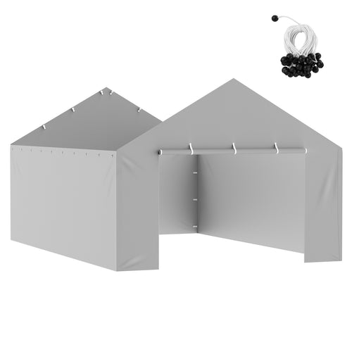 Waterproof Carport Canopy Side Wall Cover 13 x 20 ft