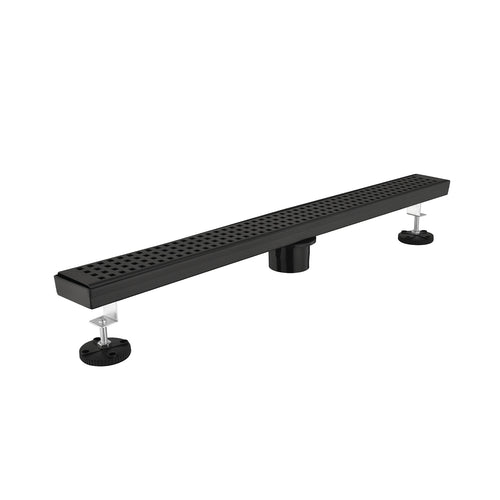 28" Linear Shower Drain with Hair Strainer and Leveling Feet