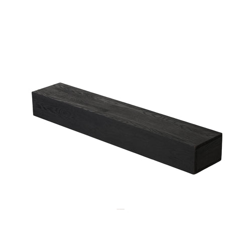 48" Western Red Cedar Embossed Fireplace Mantel Floating Shelf