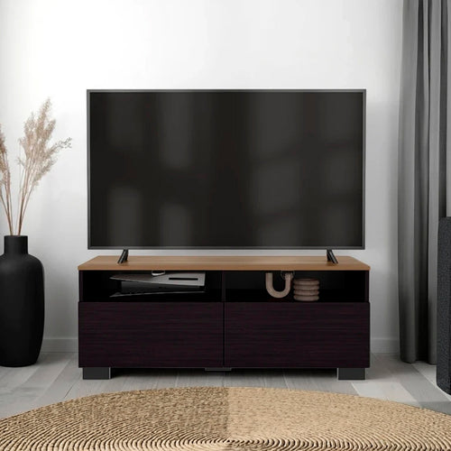 Modern TV Stand with Open Shelves and Compact Profile