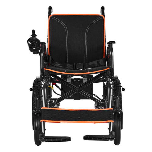 Wheelchair Electric Foldable Carbon Steel 265 LB 13 Mile Range 42x27x38 In