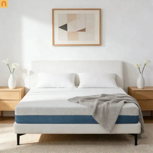 Mattress Memory Foam Copper Infused 7-Zone White 10in Queen Japan