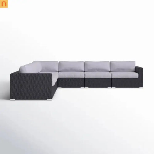 Wicker Outdoor Sectional Black