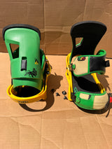 Burton 3014 Infidel Snowboard Bindings Green Yellow Re:Flex - w/ Bag - As Is