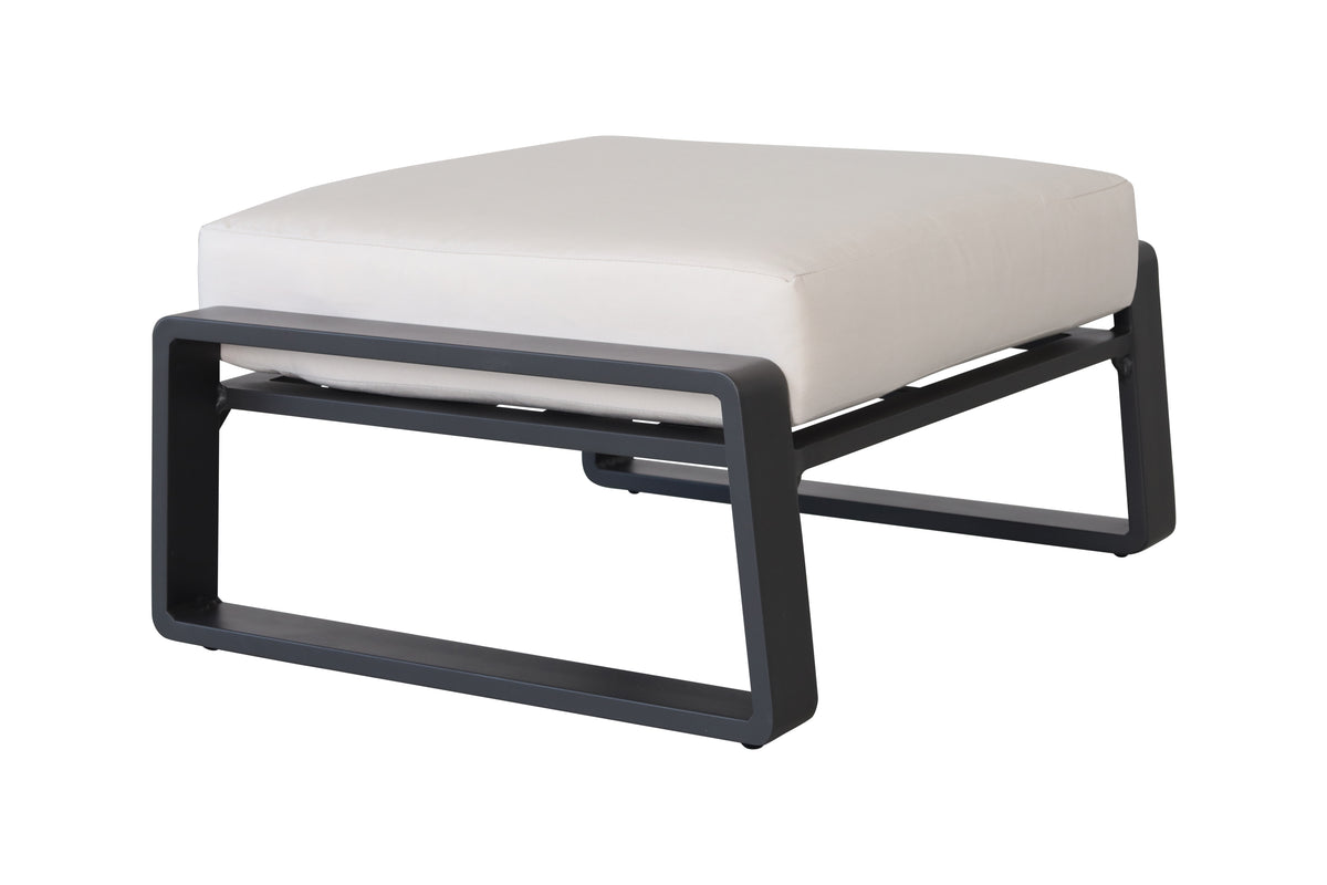 Aluminum Ottoman Beige/Brown