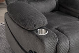 Velvet Recliner Power with Massage Grey