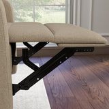 Velvet Recliner Swivel Power Brown