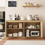4 Door Sideboard Buffet Cabinet with Power Outlet