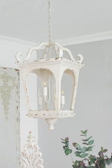 4-Light Wood Chandelier with Adjustable Chain