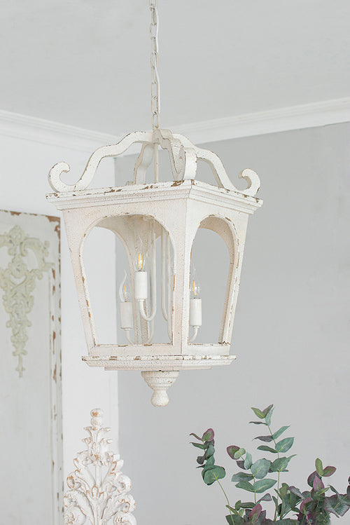 4-Light Wood Chandelier with Adjustable Chain