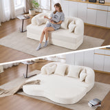70" Foldable Sofa Bed Convertible Sleeper Couch with 4 Pillows