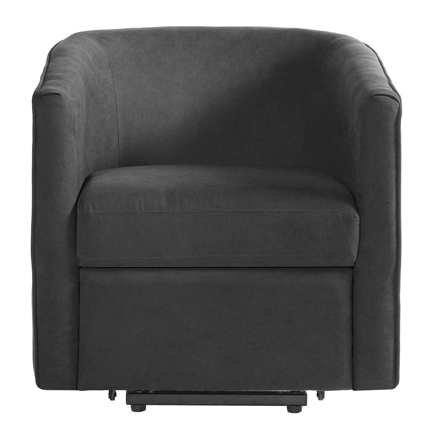 Power Lift Recliner Chair Dark Grey Chenille Electric Footrest
