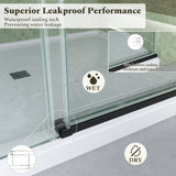 56-60"W x 72"H Frameless Sliding Shower Door Enclosure